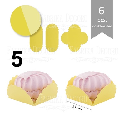 Набір паперових заготовок 010, ТМ Fabrika Dekoru, 6 штук, вибір кольору