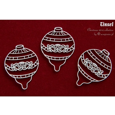 Чипборд Scrapiniec - кульки Tinsel 02, 3 штуки