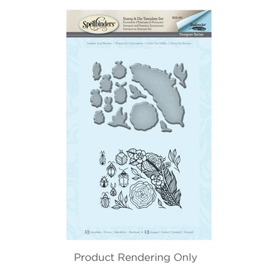 Набір ножів з штампами від Spellbinders — Feather And Beetles