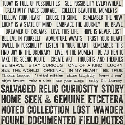 Набор высечек с цитатами Tim Holtz - Ideaology - Quote Chips, 58 штук