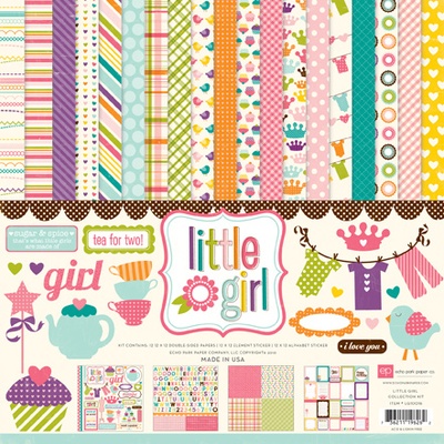 Набор бумаги от Echo Park Paper Co - Little Girl Collection Kit , 30x30