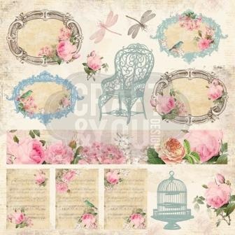Лист скрапбумаги от Craft and You Design - Vintage Time, 30х30 см, CP-VT07