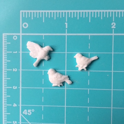 Пластикова прикраса від E.В.A - Птахи, 3 шт.