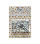 Набор люверсов с кольцом от ScrapEgo - "Белый", 30 шт