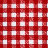 Тканина 100% бавовна - Клітка червона, 45x55см