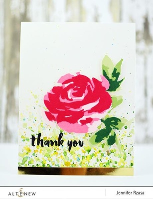 Набір штампів від Altenew - Painted Rose Stamp Set- Роза