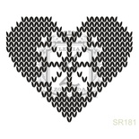 Акриловый штамп Lesia Zgharda SR181 Вязаное сердечко, размер 4.5х3.8 см