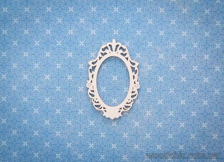 Чипборд от WOODchic - "Рамка зеркальная 3", 4.7х7 см