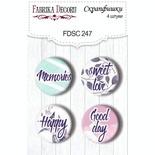 Набор скрапфишек ТМ Фабрика Декора из 4 шт № 247, Mysterious garden