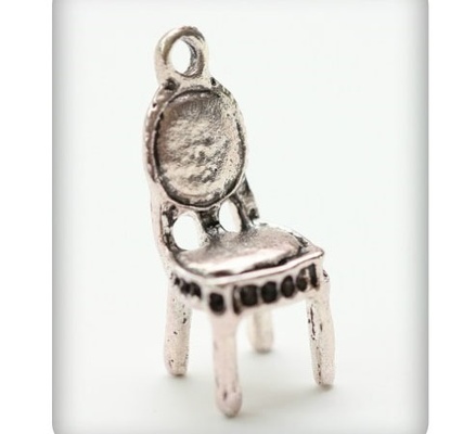 Металева підвіска від ScrapBerryʼs - Стільчик, 10x27мм, 1 шт.