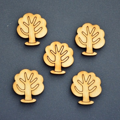 Деревянная фигурка WOOD-084 - Дерево, 1 штука