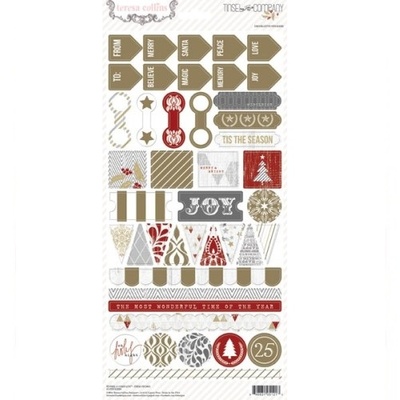 Набір наліпок Teresa Collins - Tinsel and Company - Decorative Stickers