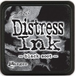 Штемпельна подушка Ranger - Distress Mini Ink Pad - Black Soot