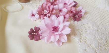 Набір квітів з тканини (15шт.)