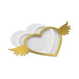 Заготовка для шейкера Серце з крилами 18,7x10 см, колір золото, ТМ Фабрика Декору