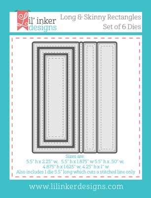 Ніж для вирубки з Lil'Inker Designs - Stitched Mats: Long & Skinny Rectangles