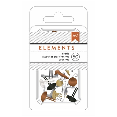 Брадсы Metallics 3/16" от American Crafts, 50 шт.