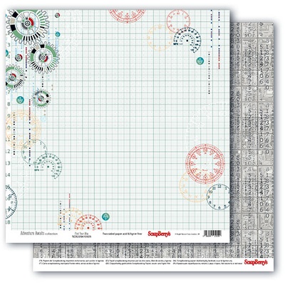 Бумага для скрапбукинга от ScrapBerry's - Мужской отдых -Собственная тропа, 30,5х30,5 см, 190 гр/м, двусторонняя, 1 лист