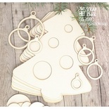 Основа для альбому ScrapBox у формі ялинки з кульками (6 шт.) Os-044