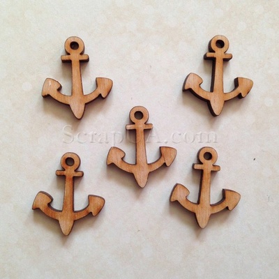 Деревʼяна фігурка WOOD-028 - Якорі, 1 штука