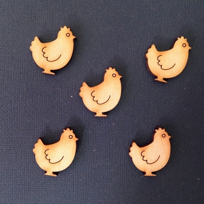Деревʼяна фігурка WOOD-052 - Курочка, 1 штука