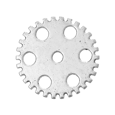 Металева шестерня, колір античного срібла, діаметр 23 мм, 1 шт.