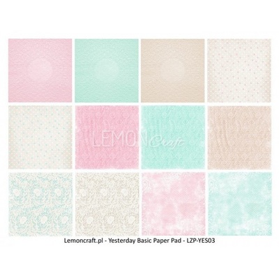 Набір скрап-паперу LemonCraft - Yesterday Basic, базовий, 30.5x30.5см, двосторонній