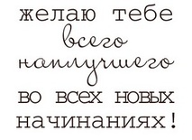 Акриловый штамп Text Stamp TRU021 Желаю тебе, размер 4,3 * 3,3 см
