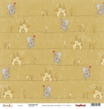 Папір для скрапбукінгу від ScrapBerryʼs - Басик - Закоханий, 30,5x30,5см, 190 г/м², двосторонній, 1 аркуш