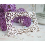 Чипборд ScrapBox — Прямокутна рамка з квітами Hr-150