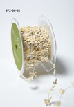 Стрічка - WiRed String w/ Mini Raffia Bows Natural - бежевий, ширина - 16 мм, довжина 90 см