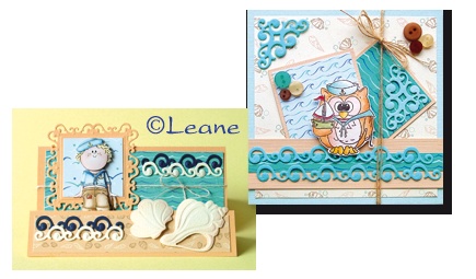 Ножі для вирубки від LeCreaDesign - Border corner curve - хвилі, 4 ел.