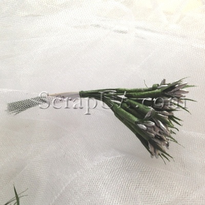 Гілки-тичинки, колір срібло, пучок з 12 штук