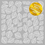 Ацетатний аркуш з фольгуванням White Leaves, ТМ Фабрика Декору
