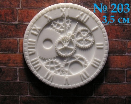 Пластикова прикраса від E.В.A - Годинник, 3,5см