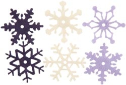 Сніжинки з фетру Creative Impressions - Heritage Winter, 36 штук