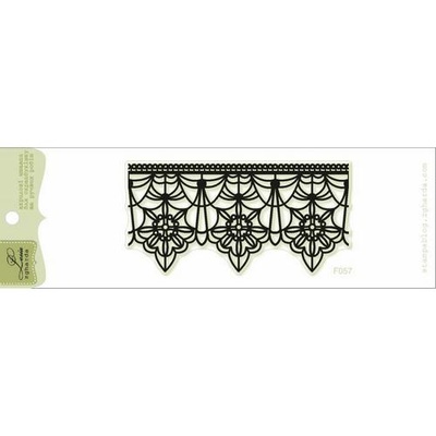 Акриловый штамп Lesia Zgharda F057 Кружево корунка, размер 7,5х3,7 см.