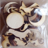 Дерев’яні прикраси змішані, 26 штук