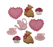 Набір декоративних ґудзиків Dress It Up - Tea Party