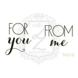 Акриловый штамп Lesia Zgharda TA016 For You From Me, набор из 2 штампов