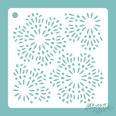 Трафарет 06 для творчості з прозорого пластику від Вензелик, 155x155 мм