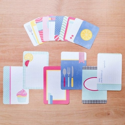 Міні-набір Project Life by Becky Higgins - Themed Cards - Recipe, 40 шт.