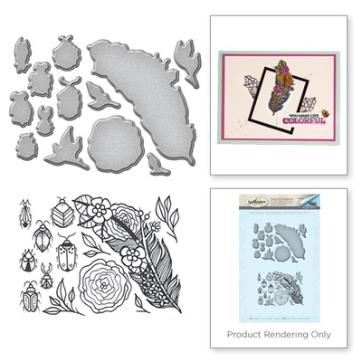 Набір ножів з штампами від Spellbinders — Feather And Beetles