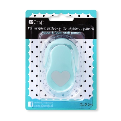 Дірокол фігурний 2,5см Heart, TM dpCraft (Dalprint)