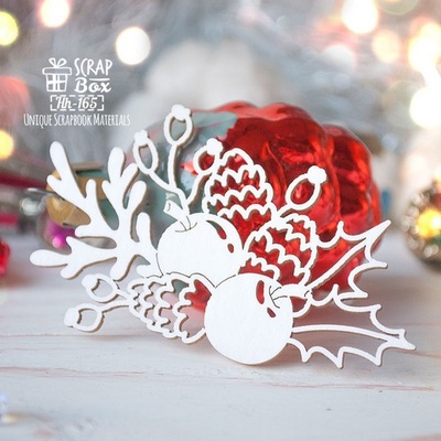 Чипборд ScrapBox - Різдвяна композиція Hh-165