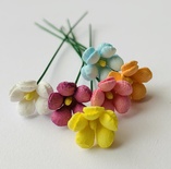 Незабудки на нiжцi, дiаметр 10 мм, колiр на вібiр, 5шт.