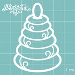 Чипборд від Вензелик - Пірамідка, розмір: 45x65 мм