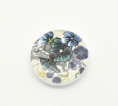 Дерев’яний ґудзик Multicolor Flower B17608, діаметр 15 мм, 1 шт.