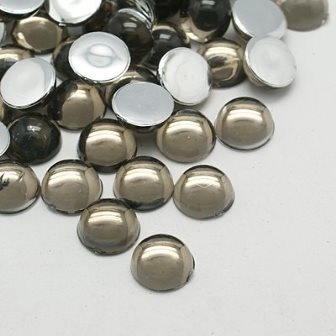 Прозорі краплі DarkGray, 6x3мм, колір сірий, 20 шт.