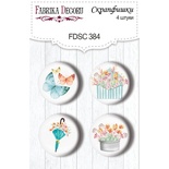 Набір скрап-фішок 4шт. Scent of spring 1 384, ТМ Фабрика Декору